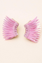 Mignonne Gavigan Mini Madeline Earrings in Iridescent Light Pink