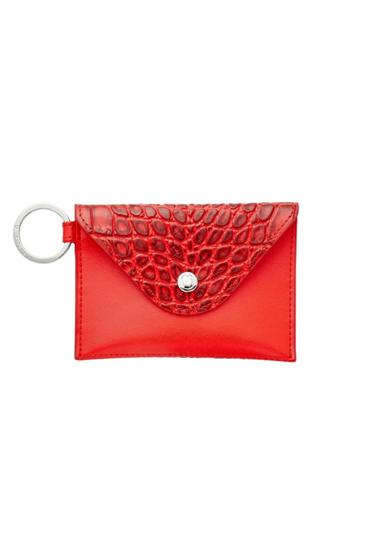 Oventure Keychain Wallet in Red Leather