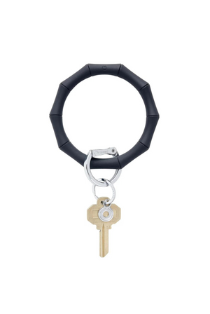 Oventure Silicone Key Ring in Back in Black Bamboo