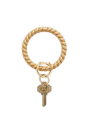 Oventure Solid Rush Braided Key Ring in Gold