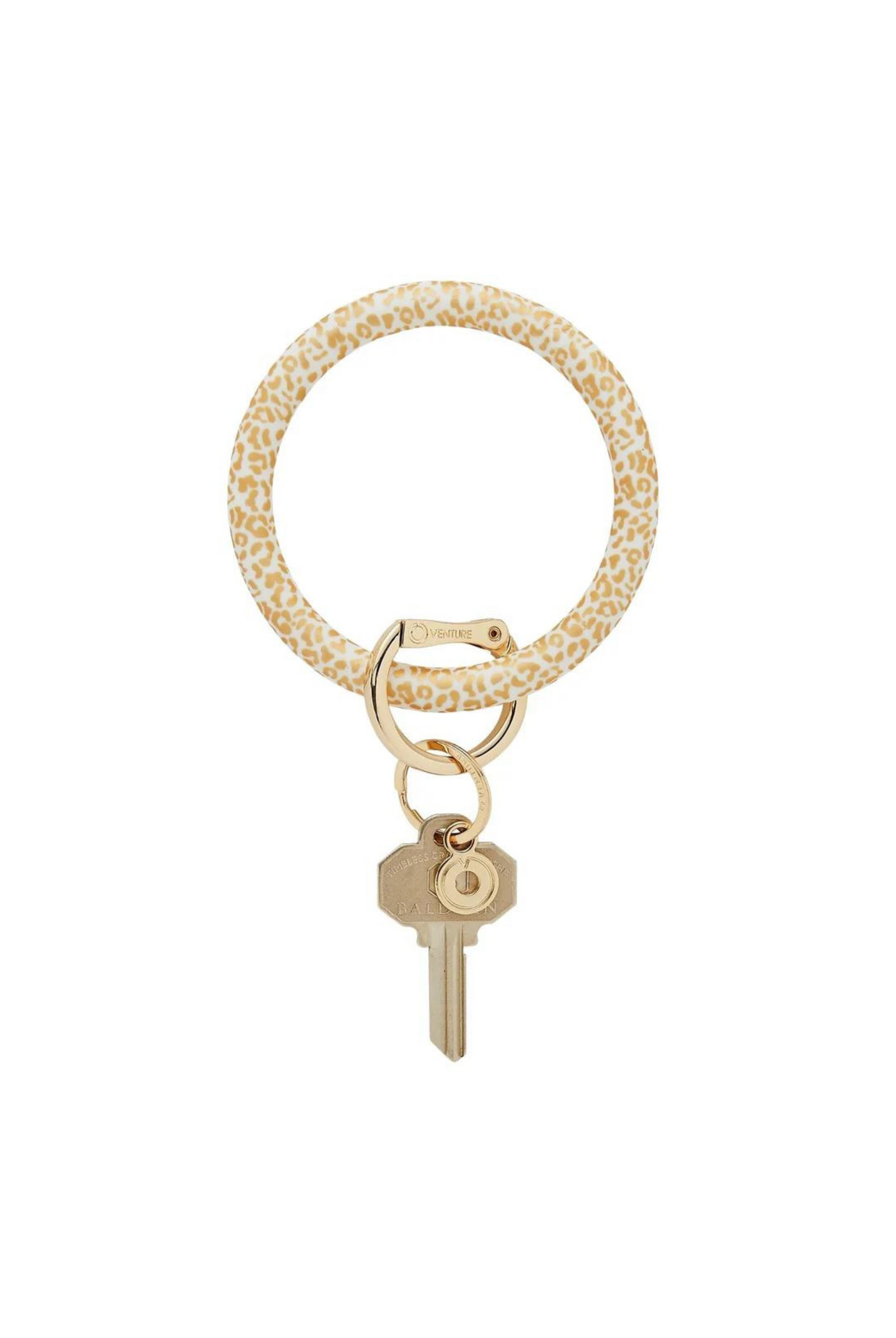 Oventure Key Ring in Gold Rush Cheetah