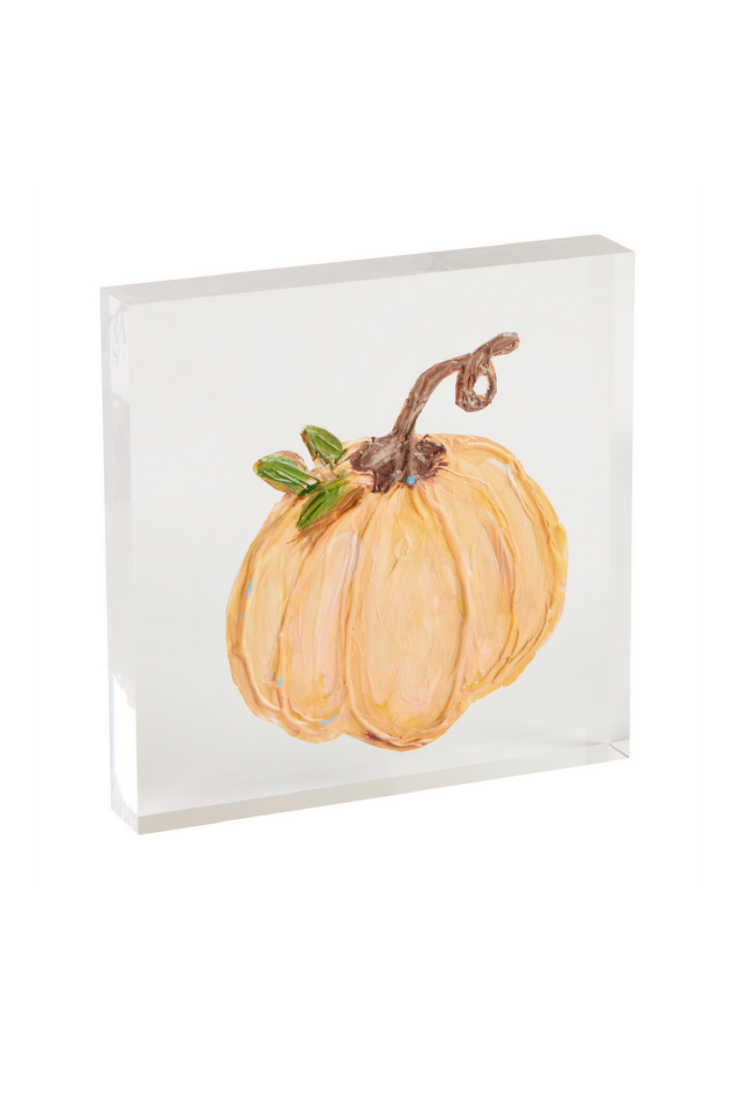 Mudpie Orange Acrylic Pumpkin Plaque