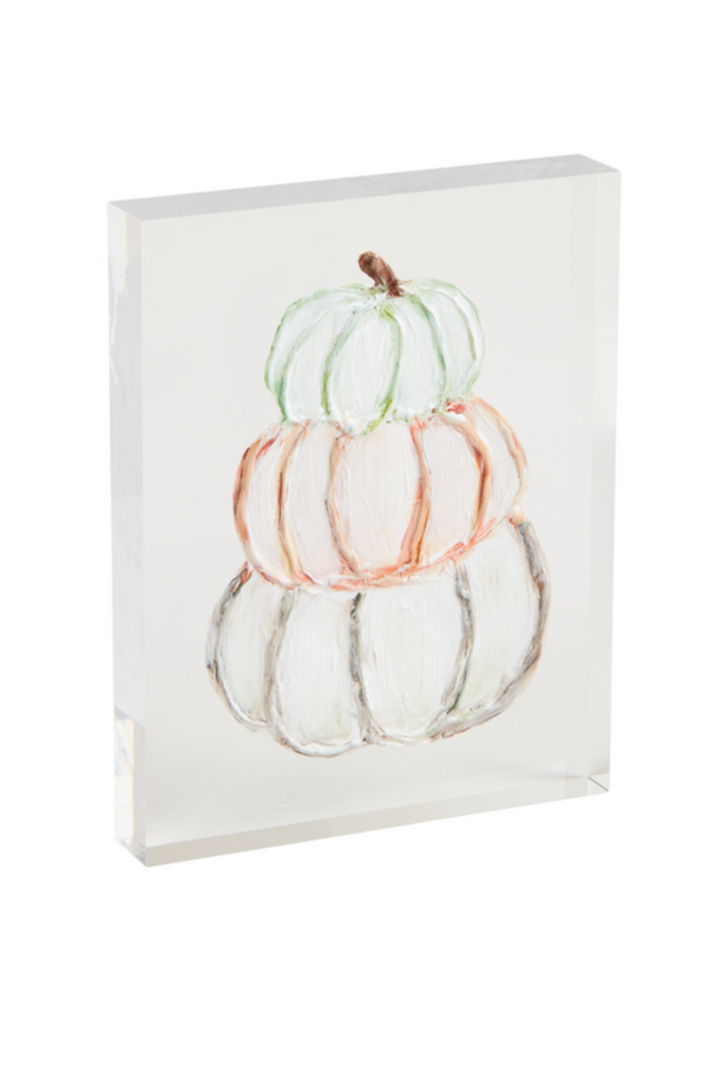 Mudpie Stack Acrylic Pumpkin Plaque