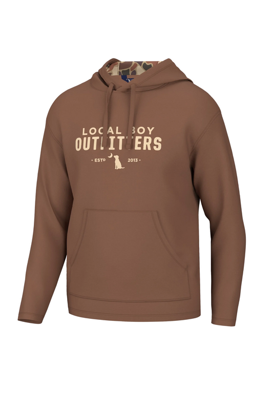 Local Boy Poly-Fleece Hoodie in Clay