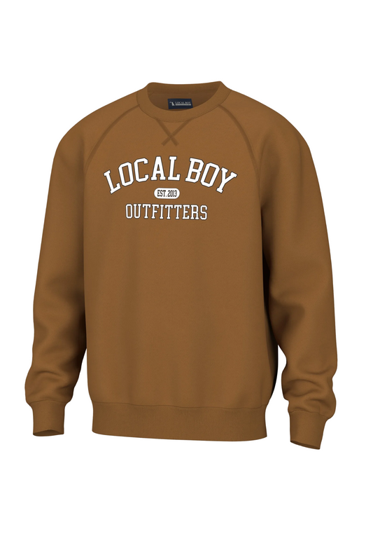 Local Boy Cotton Crewneck in Toffee