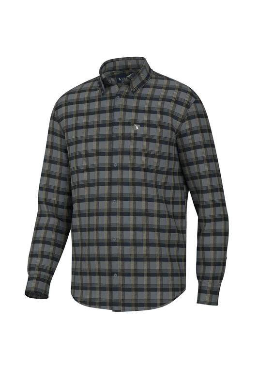 Local Boy Shaffer Stretch Flannel in Blue/Charcoal/Sage