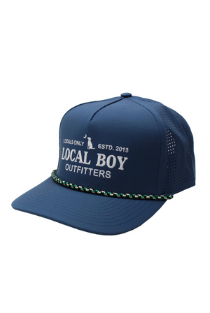 Local Boy Youth Simple Text Perf Rope Hat