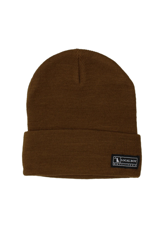 Local Boy Woven Label Beanie in Rust