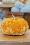 Large Braided Plush Pumpkin in Mustard