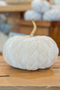 Large Braided Plush Pumpkin in Cream