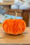 Large Braided Plush Pumpkin in Burnt Orange