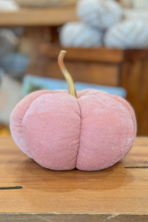 Large Plush Pumpkin in Blush Pink