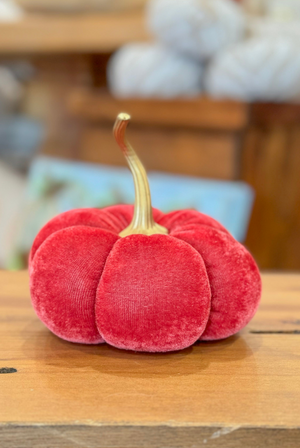 Small Plush Pumpkin in Rasberry