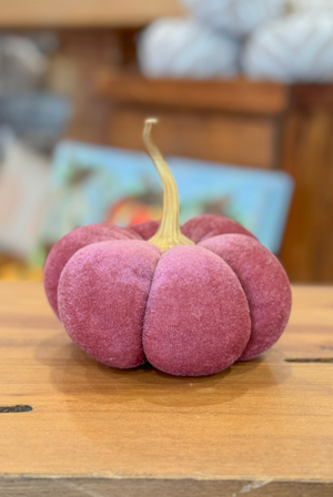 Small Plush Pumpkin in Plum