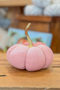 Small Plush Pumpkin in Blush Pink