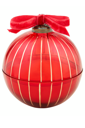 Red Glass Ornament Candle