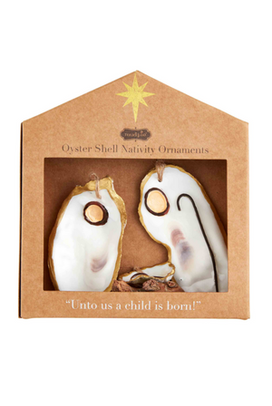 Oyster Nativity Ornament Set