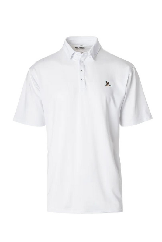 Roost Solid Polo in White