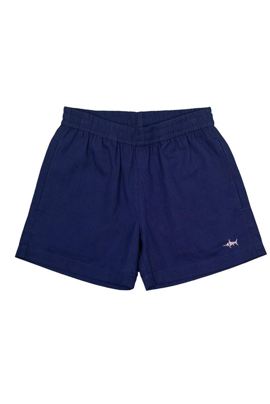 Saltwater Boys Naples Elastic Waist Shorts in Navy