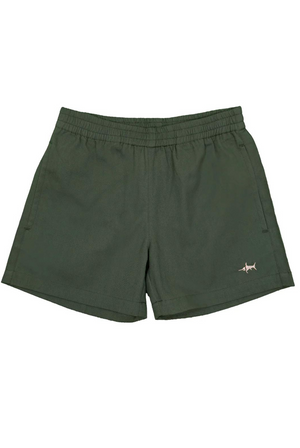 Saltwater Boys Naples Elastic Waist Shorts in Green