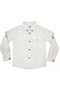 Saltwater Boys Flagler Fishing Shirt in White & Khaki