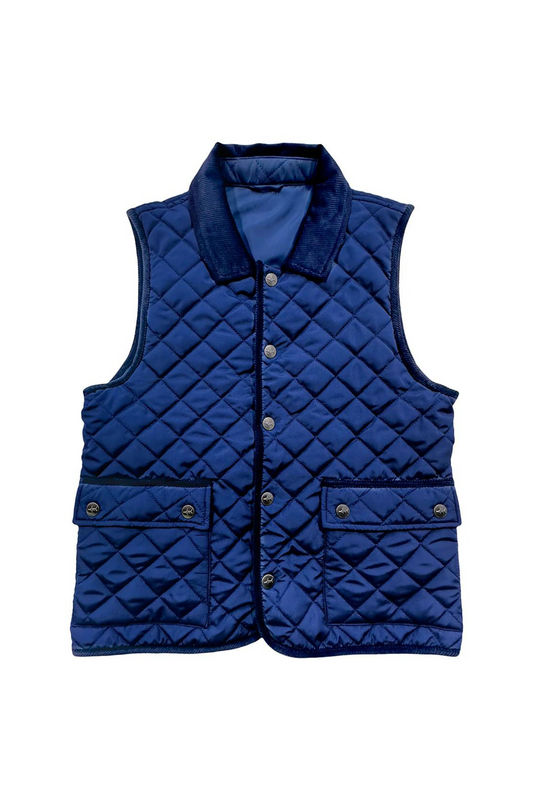 Saltwater Boys Derby Field Vest in Navy