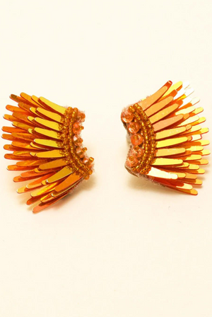 Mignonne Gavigan Micro Madeline Earrings in Metallic Orange