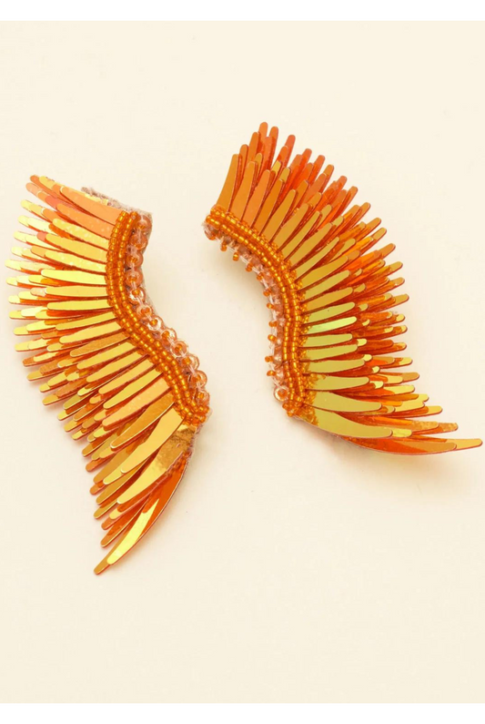 Mignonne Gavigan Midi Madeline Earrings in Metallic Orange