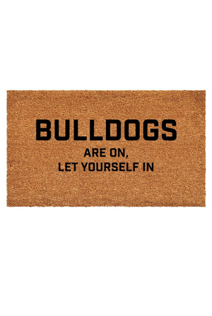 Bulldogs are on Doormat 24x36