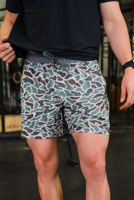 Burlebo Athletic Shorts in Retro Duck Camo