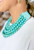 The Olivia Necklace in Marble Turquoise