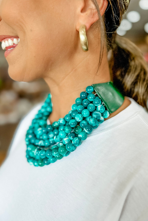 The Olivia Necklace in Teal