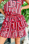 Michelle McDowell Marley Skirt in Touchdown Red & Black