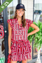 Michelle McDowell Marley Top in Touchdown Red & Black