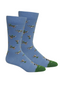 Brown Dog 1984 Duck Hunt Socks in Della Blue