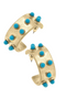 Yellowstone Turquoise Studded Hoops