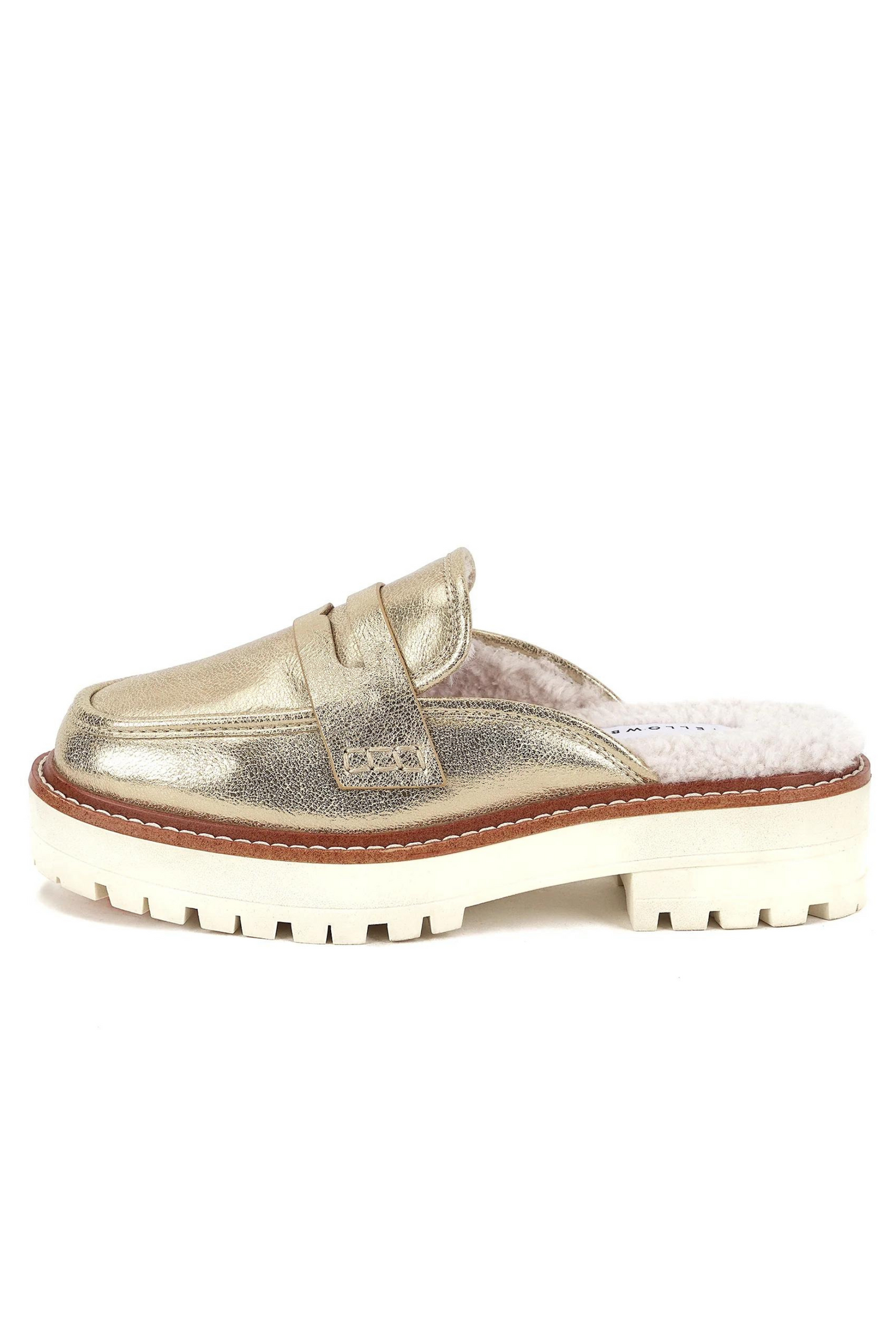 Yellowbox Shareen Loafer Mule in Light Gold