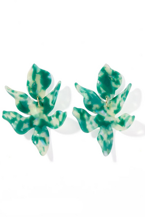 Flora Earrings in Alpine Green