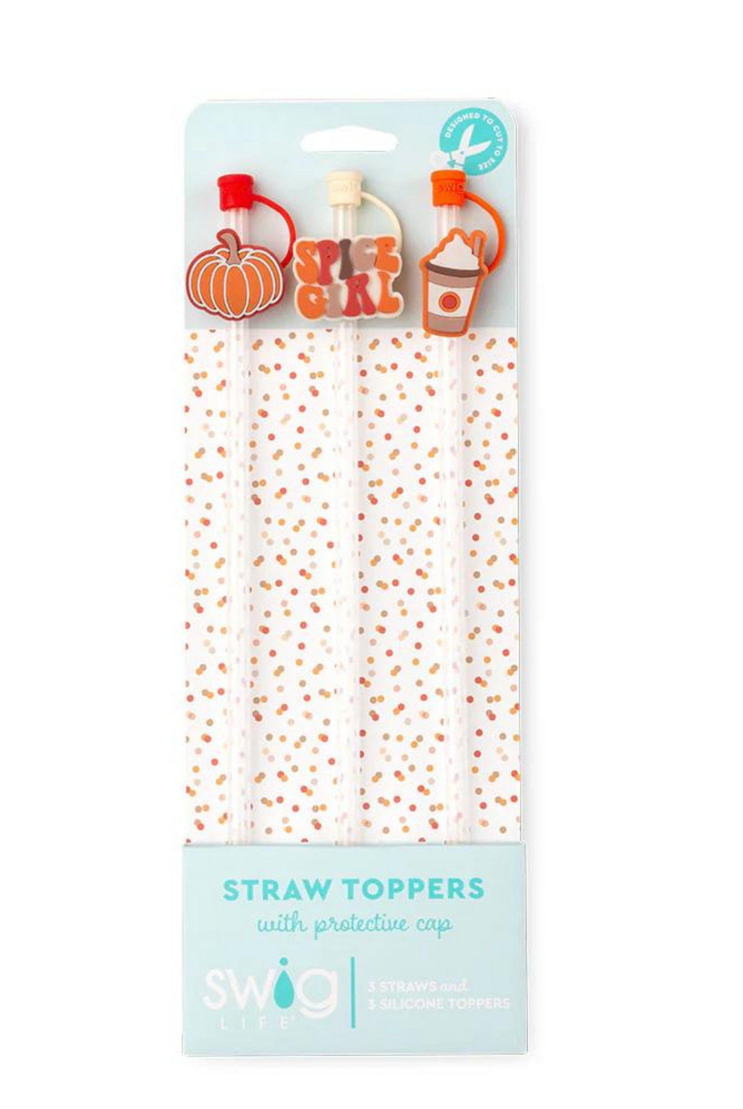 Pumpkin Spice Girl Straw Topper Set