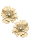 Nicole Pearl Flower Statement Earrings in Worn Gold