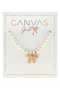 Girl's Clementine Beaded Pearl Bow Necklace in Light Pink