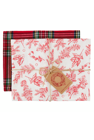 Holly Toile Towel Set