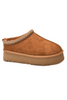 Pillow Talk Suede Platform Slipper in Tobacco