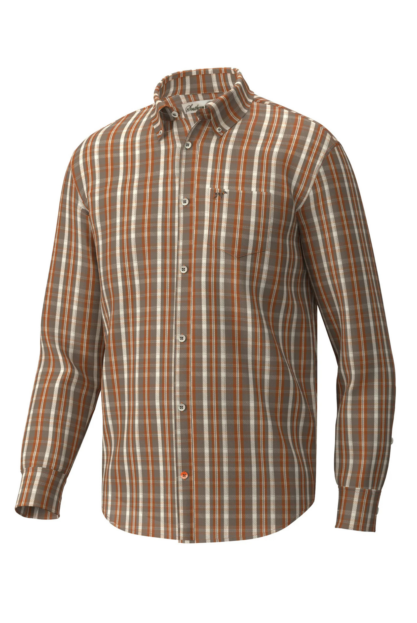 Youth Hadley Brushed Button Down in Clover Plaid