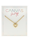 Girls Clementine Open Heart Necklace in Worn Gold