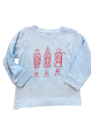 Kid's Light Blue Nutcracker Trio Long Sleeve Tee