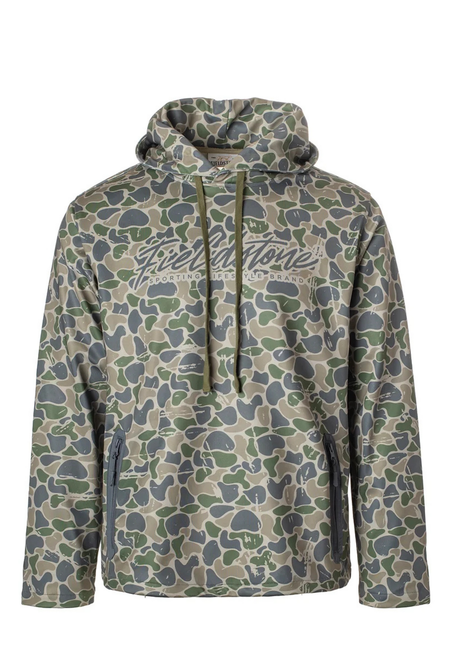 Youth Fieldstone Backwoods Script Camo Pullover Hoodie