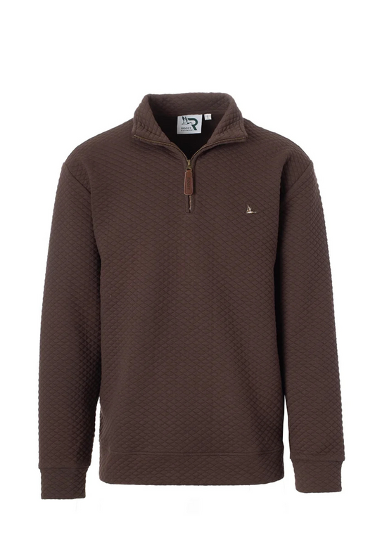 Youth Drake 1/4 Zip Pullover in Chocolate