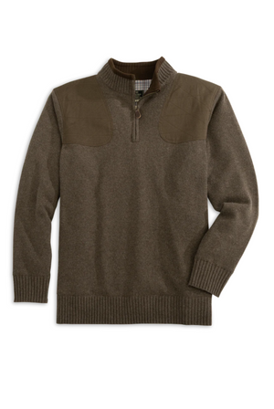 Uplander Quarter Zip Pullover in Brown