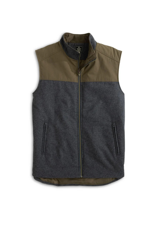 Pinnacle Vest in Charcoal & Brown